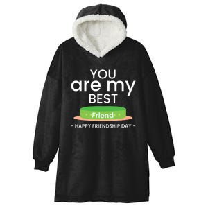 Happy Friendship Day Celebration Hooded Wearable Blanket