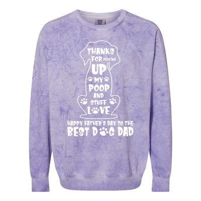 Happy FatherS Day Dog Dad Colorblast Crewneck Sweatshirt