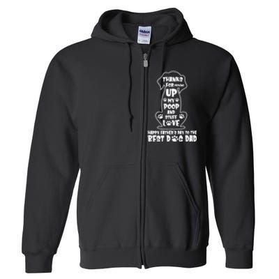 Happy FatherS Day Dog Dad Full Zip Hoodie