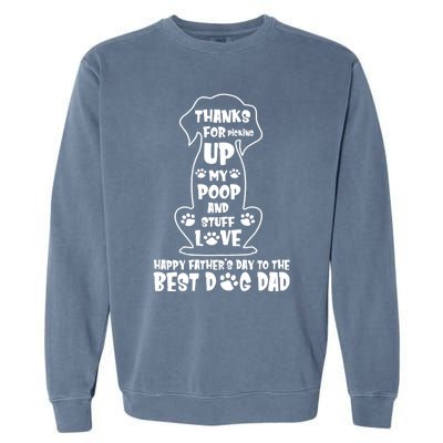 Happy FatherS Day Dog Dad Garment-Dyed Sweatshirt