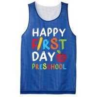 Happy First Day Of Preschool Student Teacher Preschool Gift Mesh Reversible Basketball Jersey Tank