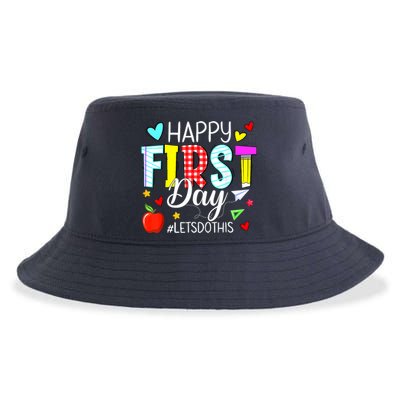 Happy First Day Lets Do This Welcome Back To School Teacher Sustainable Bucket Hat