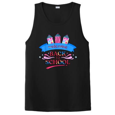 Happy First Day Of School Teachers Women Student Boy Girl PosiCharge Competitor Tank