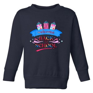 Happy First Day Of School Teachers Women Student Boy Girl Toddler Sweatshirt