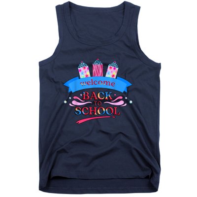 Happy First Day Of School Teachers Women Student Boy Girl Tank Top