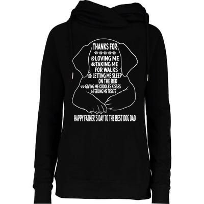 Happy FatherS Day Dog Dad Womens Funnel Neck Pullover Hood