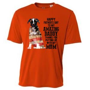 Happy Fathers Day To My Amazing Daddy Boxer Dog Cooling Performance Crew T-Shirt