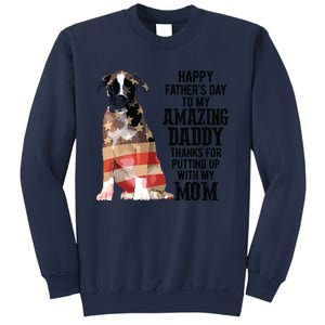 Happy Fathers Day To My Amazing Daddy Boxer Dog Sweatshirt