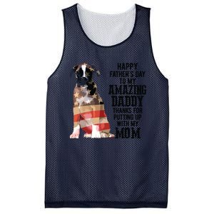 Happy Fathers Day To My Amazing Daddy Boxer Dog Mesh Reversible Basketball Jersey Tank