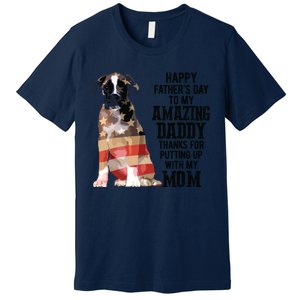 Happy Fathers Day To My Amazing Daddy Boxer Dog Premium T-Shirt