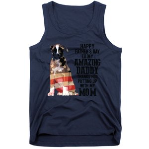 Happy Fathers Day To My Amazing Daddy Boxer Dog Tank Top