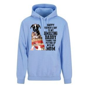 Happy Fathers Day To My Amazing Daddy Boxer Dog Unisex Surf Hoodie