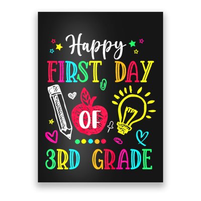 Happy First Day Of 3rd Grade Back To School Teachers Poster