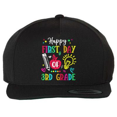 Happy First Day Of 3rd Grade Back To School Teachers Wool Snapback Cap