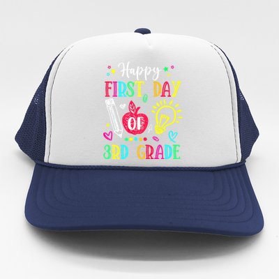 Happy First Day Of 3rd Grade Back To School Teachers Trucker Hat