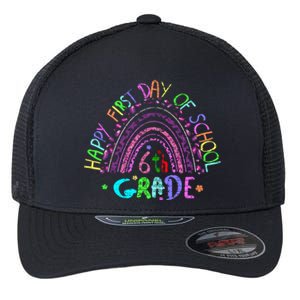 Happy First Day Of School 6Th Grade Gift Flexfit Unipanel Trucker Cap