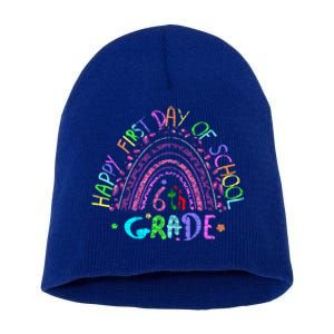 Happy First Day Of School 6Th Grade Gift Short Acrylic Beanie