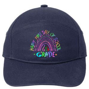 Happy First Day Of School 6Th Grade Gift 7-Panel Snapback Hat