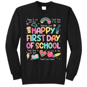 Happy First Day Of School Teacher Back To School Sweatshirt