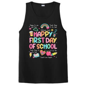 Happy First Day Of School Teacher Back To School PosiCharge Competitor Tank