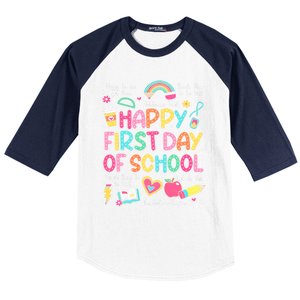 Happy First Day Of School Teacher Back To School Baseball Sleeve Shirt