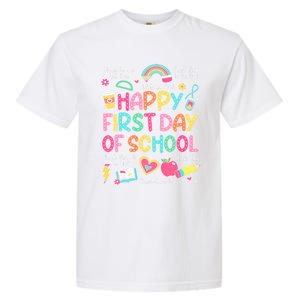 Happy First Day Of School Teacher Back To School Garment-Dyed Heavyweight T-Shirt