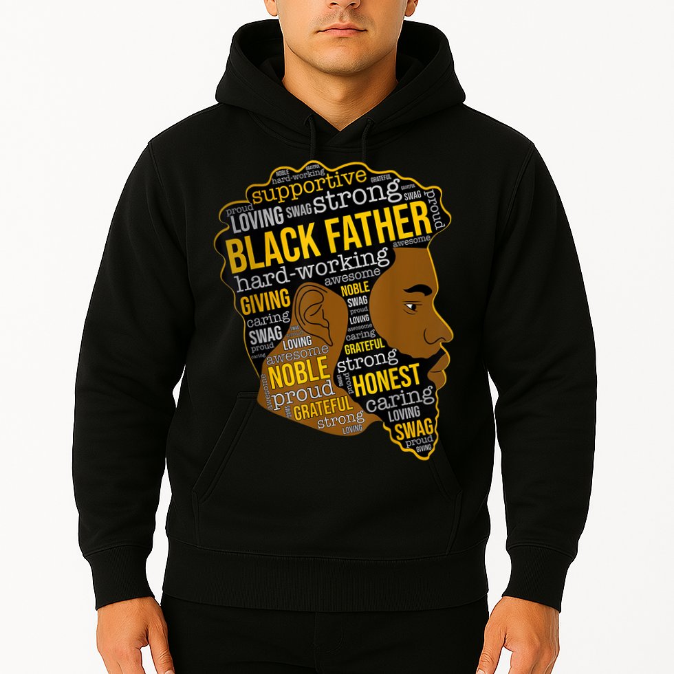 Happy Father Day Black Father King Afro African Man Hoodie