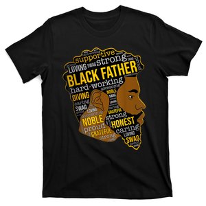 Happy Father Day Black Father King Afro African Man T-Shirt