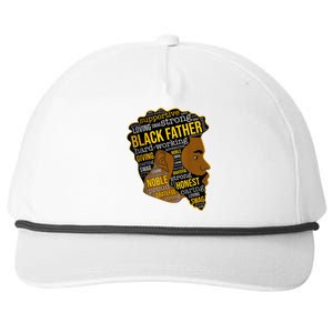 Happy Father Day Black Father King Afro African Man Snapback Five-Panel Rope Hat