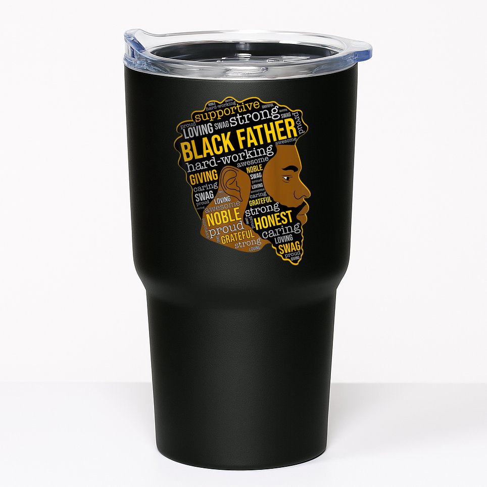 Happy Father Day Black Father King Afro African Man Tumbler