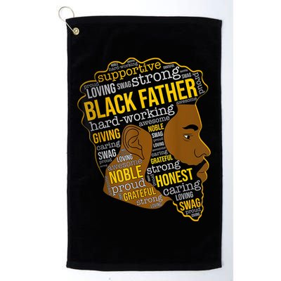 Happy Father Day Black Father King Afro African Man Golf Towel
