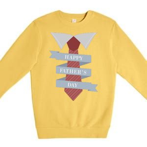 Happy Father's Day Tie Premium Crewneck Sweatshirt