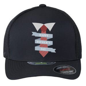 Happy Father's Day Tie Flexfit Unipanel Trucker Cap