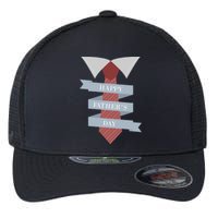 Happy Father's Day Tie Flexfit Unipanel Trucker Cap