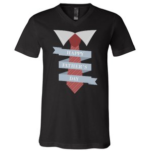 Happy Father's Day Tie V-Neck T-Shirt