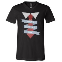 Happy Father's Day Tie V-Neck T-Shirt