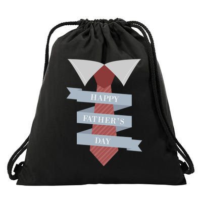 Happy Father's Day Tie Drawstring Bag