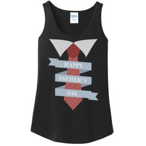 Happy Father's Day Tie Ladies Essential Tank