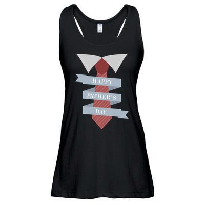 Happy Father's Day Tie Ladies Essential Flowy Tank
