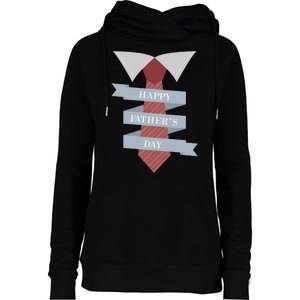 Happy Father's Day Tie Womens Funnel Neck Pullover Hood