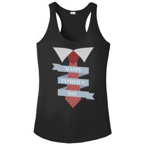 Happy Father's Day Tie Ladies PosiCharge Competitor Racerback Tank