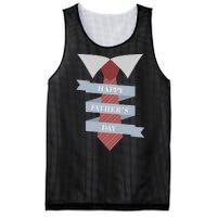 Happy Father's Day Tie Mesh Reversible Basketball Jersey Tank