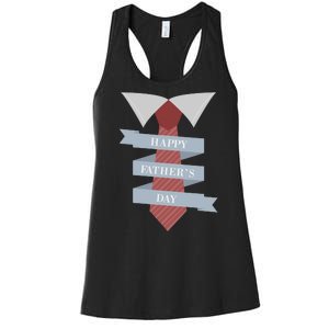 Happy Father's Day Tie Women's Racerback Tank