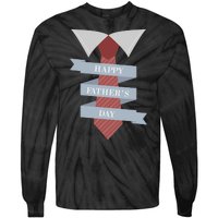 Happy Father's Day Tie Tie-Dye Long Sleeve Shirt