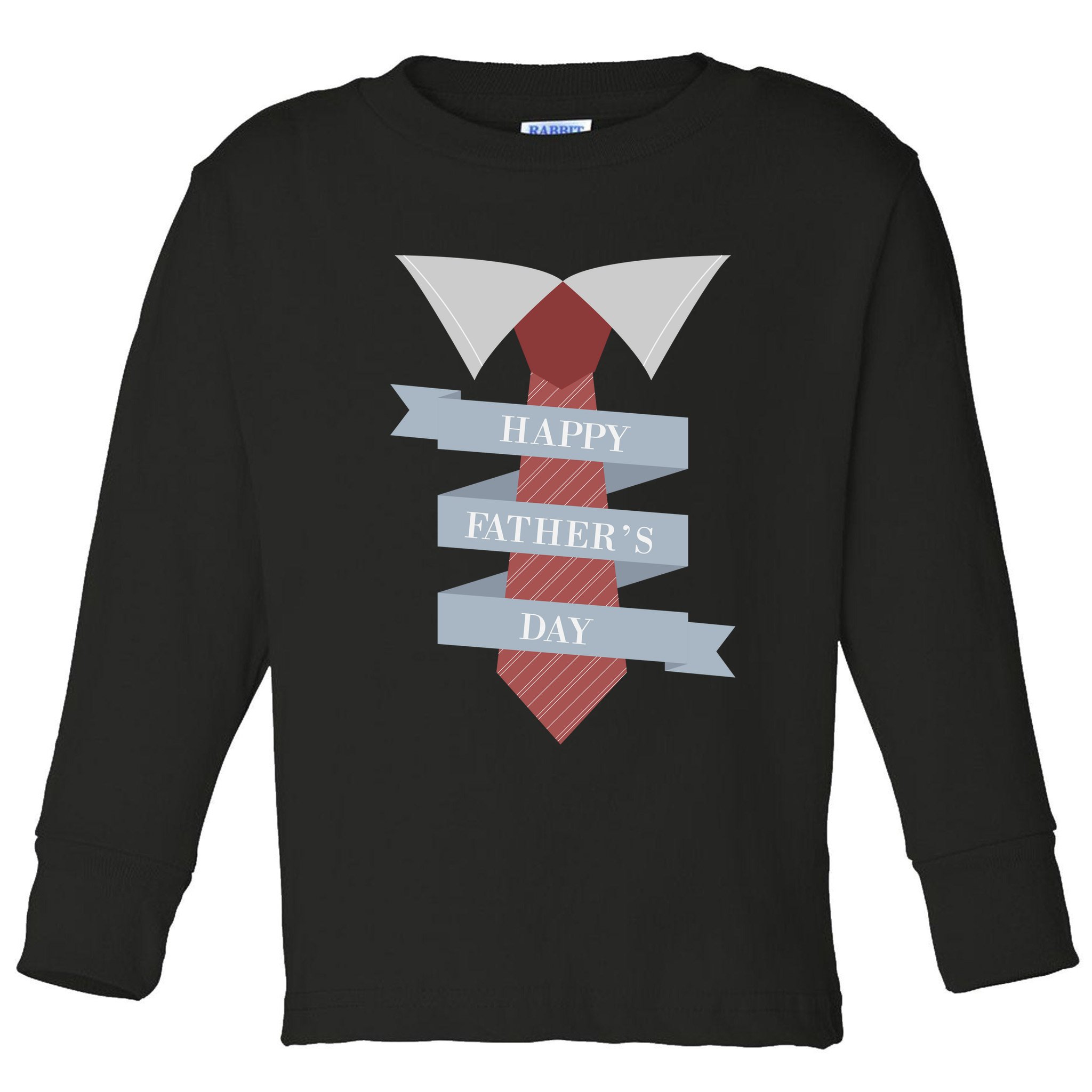 Happy Father's Day Tie Toddler Long Sleeve Shirt