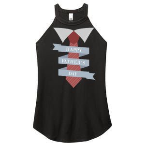 Happy Father's Day Tie Women's Perfect Tri Rocker Tank