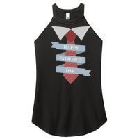 Happy Father's Day Tie Women's Perfect Tri Rocker Tank