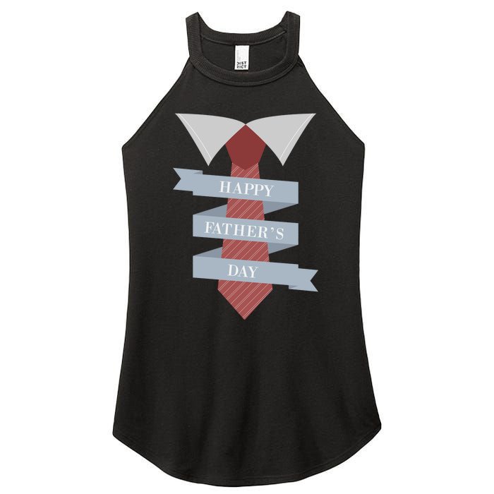 Happy Father's Day Tie Women's Perfect Tri Rocker Tank