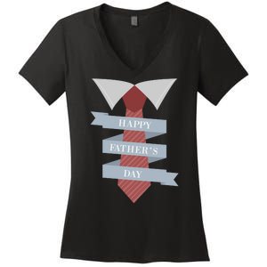 Happy Father's Day Tie Women's V-Neck T-Shirt