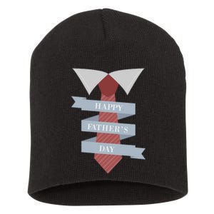 Happy Father's Day Tie Short Acrylic Beanie